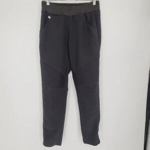Figs kanye moto style jogger black scrubs pants zipper ankle size Xsmall